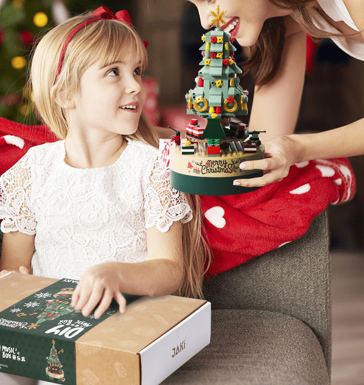 Christmas Tree Blocks Spin Music Box Blocks