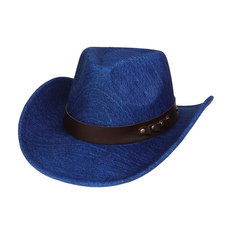 Western Cowboy Hat Felt Outdoor Sun Shade Top Hat Retro Jazz - globaltradeleader