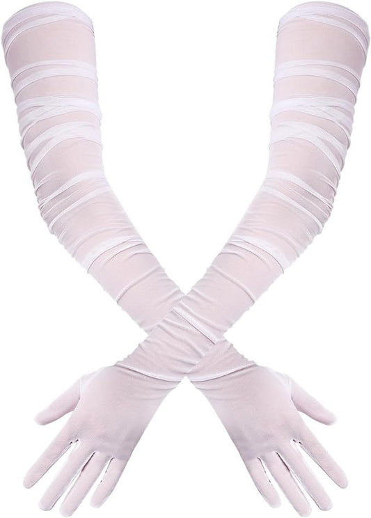 Women's Elegant Long Opera Gloves Mesh Gauze - globaltradeleader