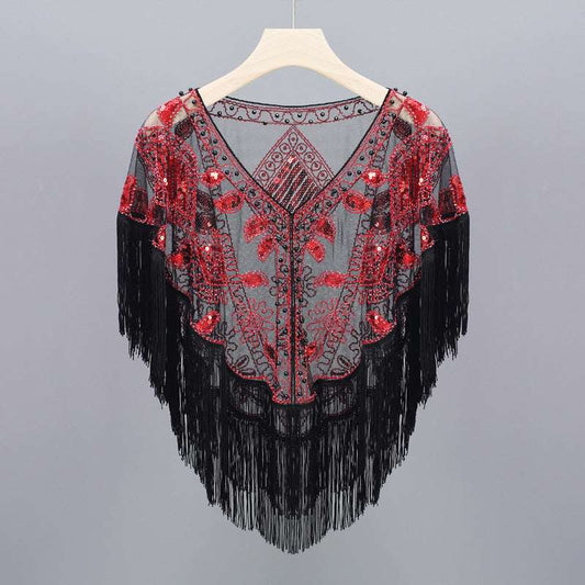 Women's Short Tassel Shawl