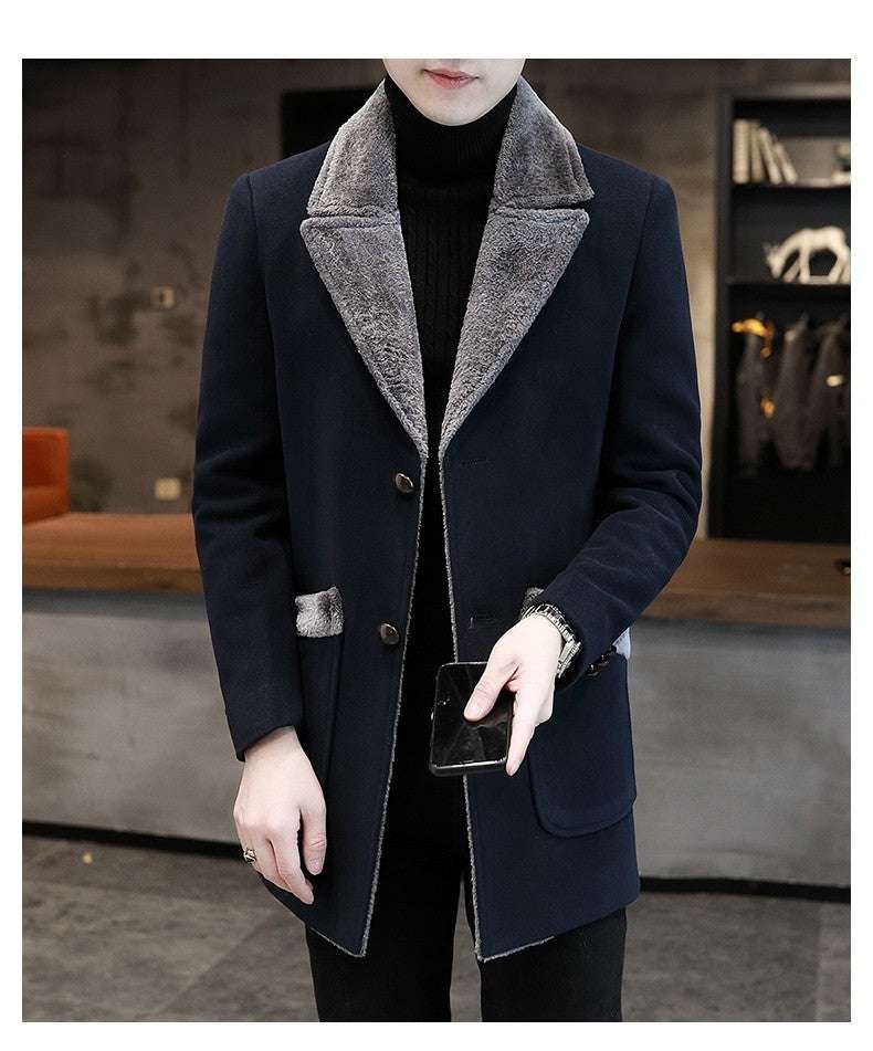 Fur And Leather Overcoat Male - globaltradeleader