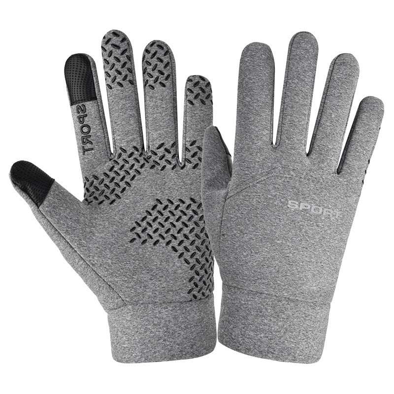 Windproof Waterproof Velvet Warm Waterproof Cycling Non-slip Full Finger Gloves - globaltradeleader