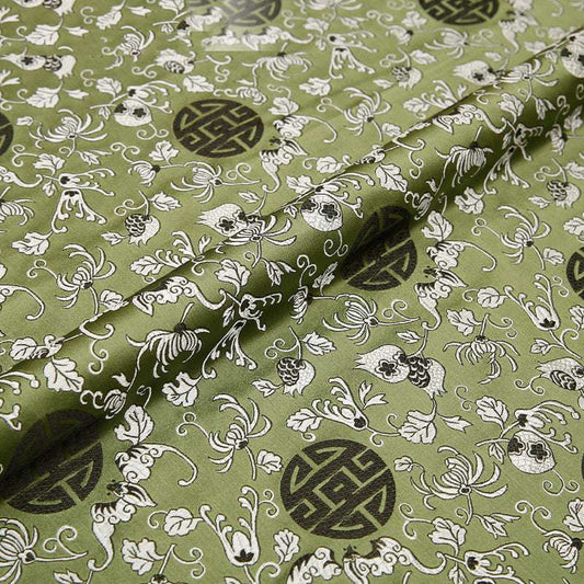 A Piece Of Silk Pomegranate Flower Hanfu Tang Suit Fabric