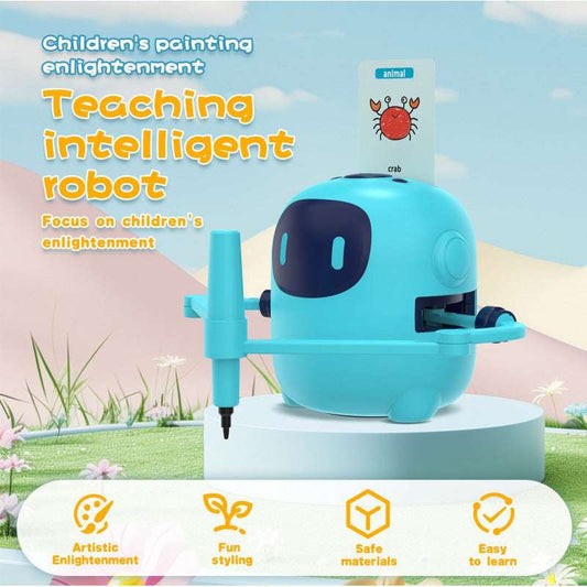 Blue Color Intelligent Child Drawing Robot - globaltradeleader