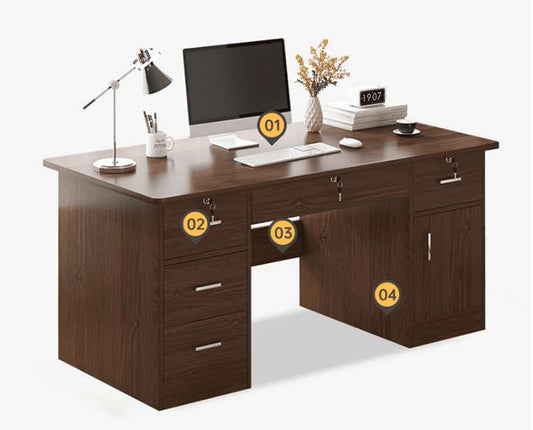 Office Table Simple Modern Home Desk Student Bedroom Integrated - globaltradeleader