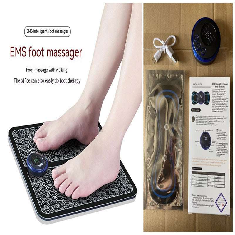 Mini Massage Pad Smart LCD Display Electrotherapy Massager Cervical Spine Waist Back Butterfly Instrument Pocket - globaltradeleader