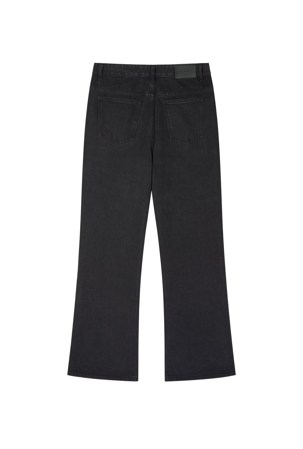 Black Bootcut Jeans Washed Retro Distressed