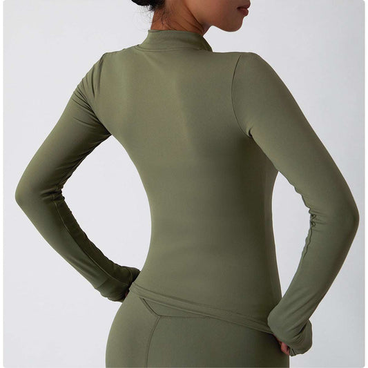 Breathable And Quick-drying Long-sleeved Yoga Clothes Women's Nude Fitness - globaltradeleader