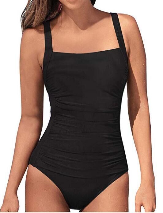 European And American Sexy Solid Color Shoulder Strap Ladies Swimwear - globaltradeleader