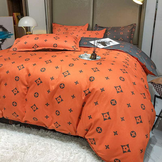 Cashmere Four-piece Brushed Quilt Cover Sheets - globaltradeleader