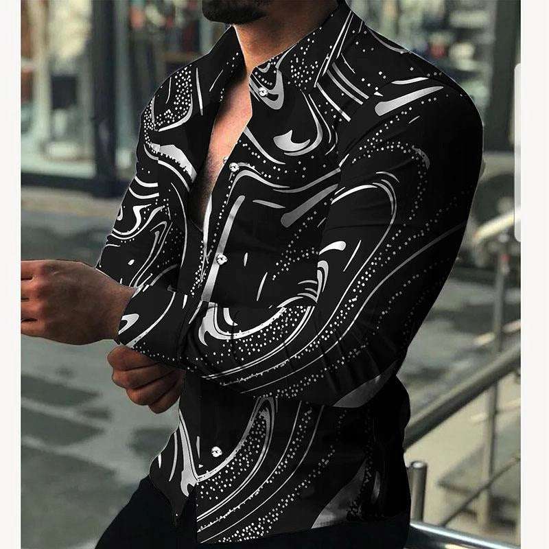 Men's Fashionable Versatile Printed Casual Shirt - globaltradeleader
