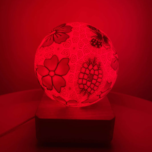 Glass Ball Lamp USB Plug In LED Colorful Dimming Soft Ceramic Glass