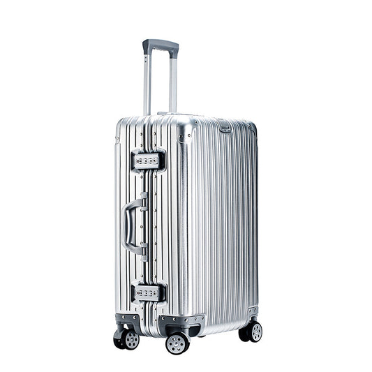 Aluminum Magnesium Luggage Password Trolley Case - globaltradeleader