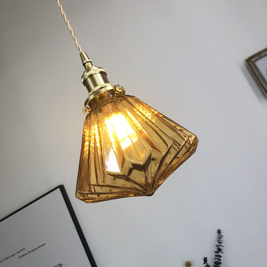Japanese-style Brass And Glass Pendant Light - globaltradeleader