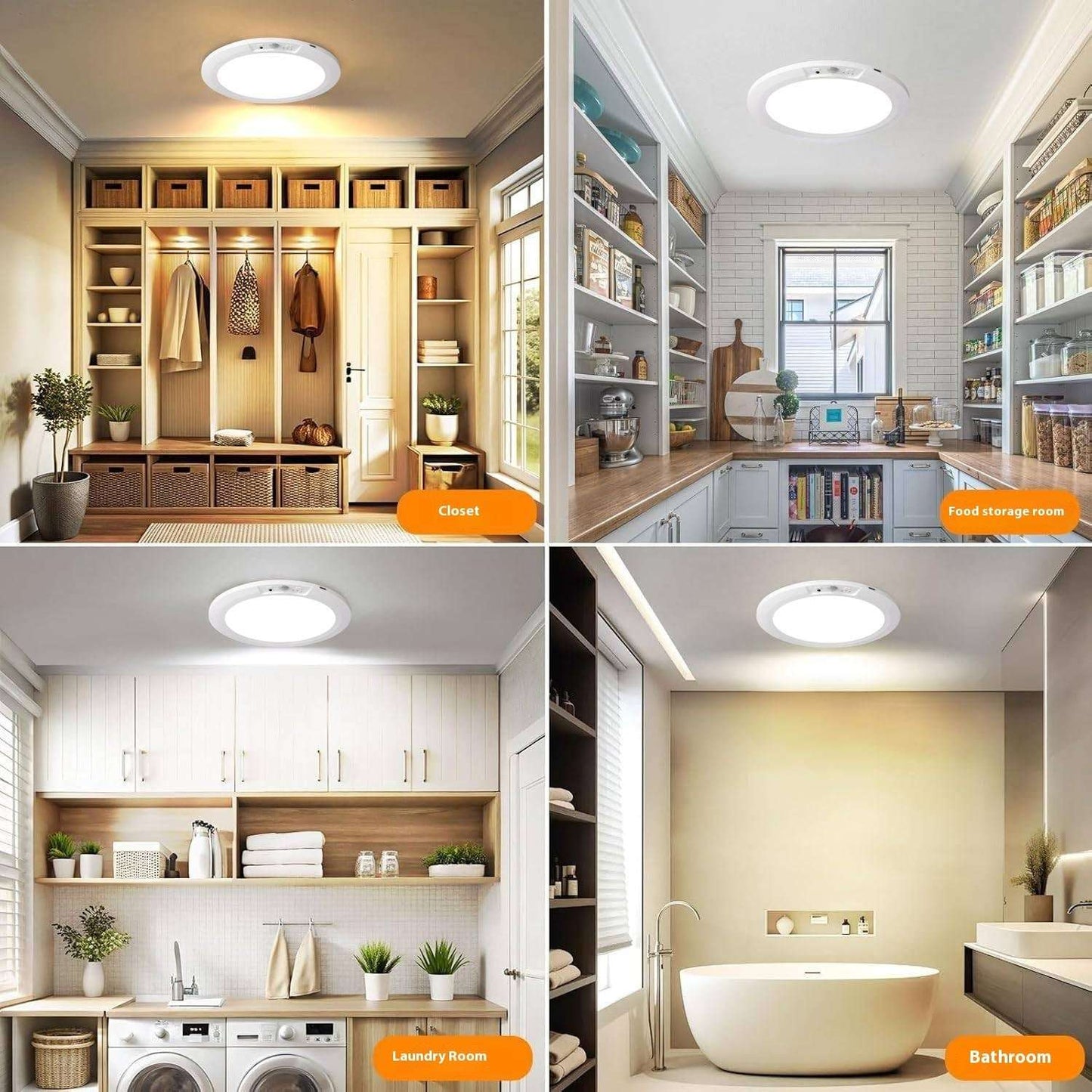 Ultra-thin Led Intelligent Induction Ceiling Light With Remote Control 5 Colors - globaltradeleader