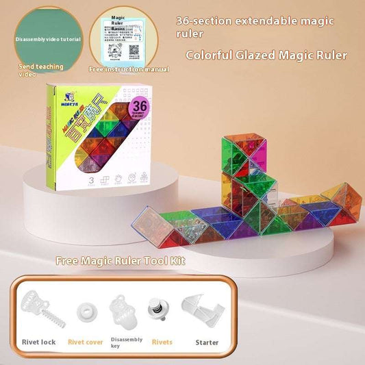 Glass Rubik's Snake Full Set Detachable Toys - globaltradeleader