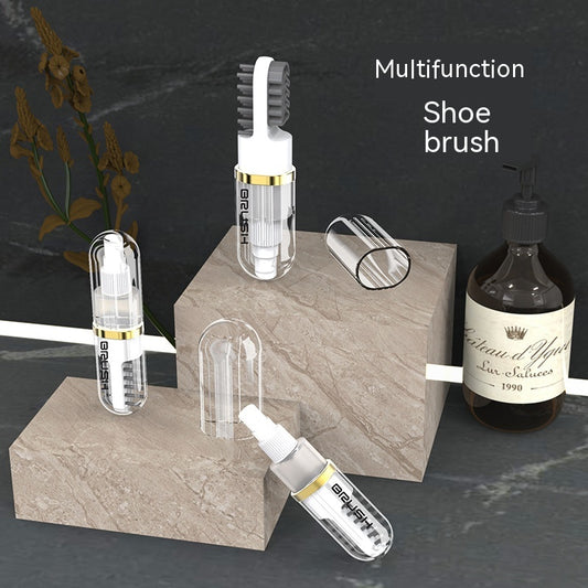 Travel Multifunctional Double-sided Press Liquid Shoe Brush