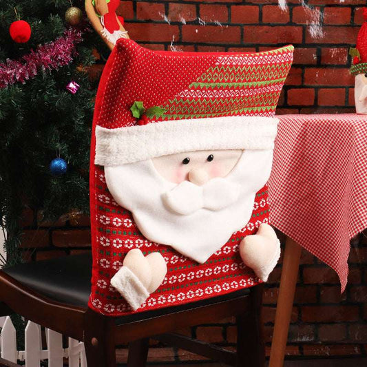 Christmas Table Decoration Chair Covers, Santa Claus Chair Back Covers, Christmas Scenes - globaltradeleader
