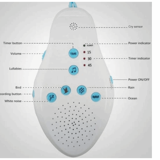 Spot Sale Baby Soothing Bed Bell White Noise Coaxing Sleep Aid DIY Recording Message Music Sounder