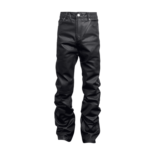 Designer Zip Black Roxed Pants Denim