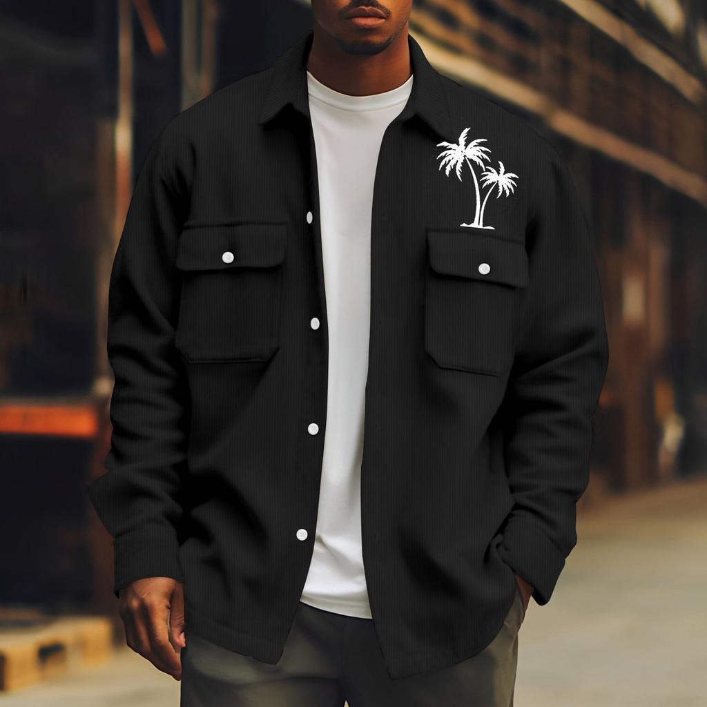 Men's Solid Color Basic Jacket Coat Plus Size Casual - globaltradeleader