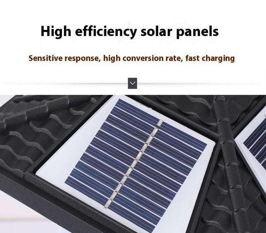 Pinye Solar Wall Lamp Outdoor Waterproof Garden Chinese Retro Villa Entrance Balcony Aisle - globaltradeleader