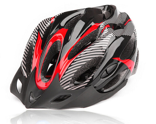 Carbon Fiber Texture Split Helmet Mountain Bike Hat