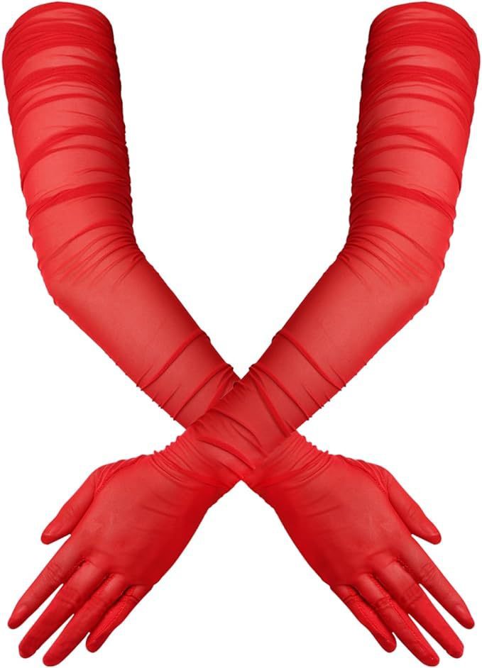 Women's Elegant Long Opera Gloves Mesh Gauze - globaltradeleader