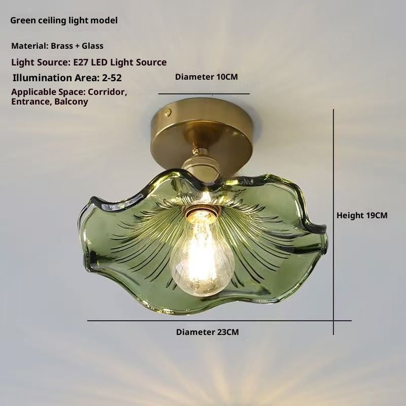 Retro Green Lotus Leaf Ceiling Lamp - globaltradeleader