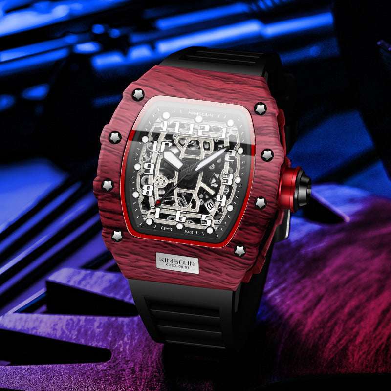 Male Creative Versatile Wine Barrel Shaped Quartz Watch - globaltradeleader