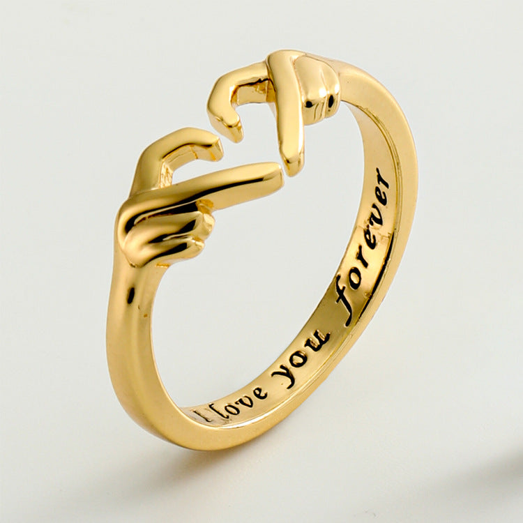 Romantic Hands Than Heart Ring Fashion Love