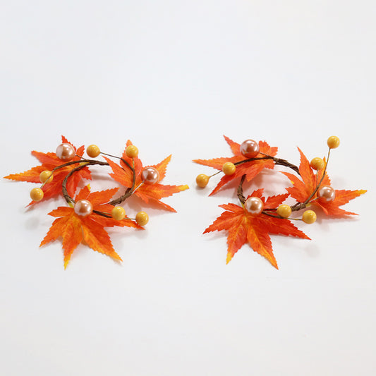Halloween Harvest Decorative Maple Leaf Napkin Ring