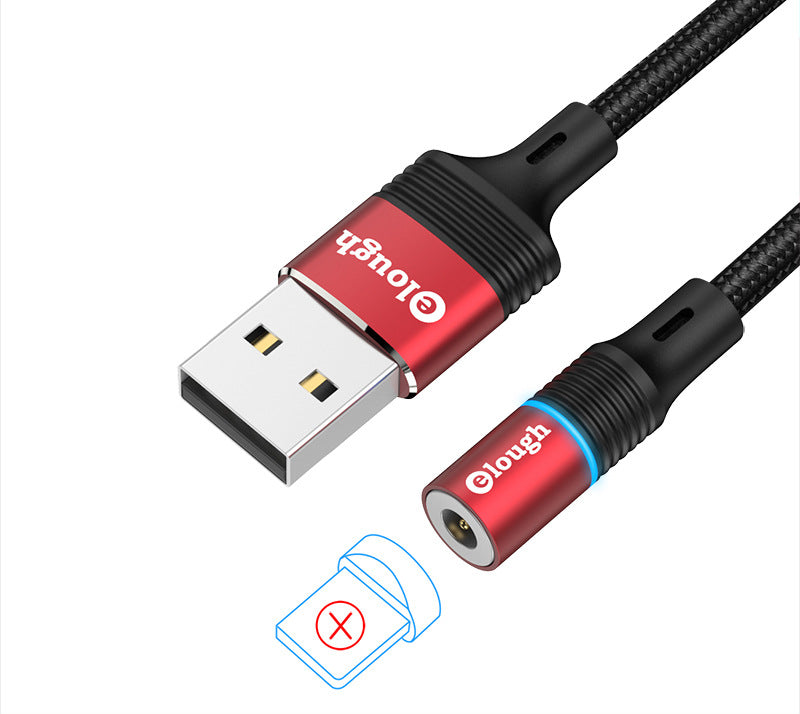 Lough Airbag Single Needle 360-degree Fast Magnetizing Data Cable One For Three