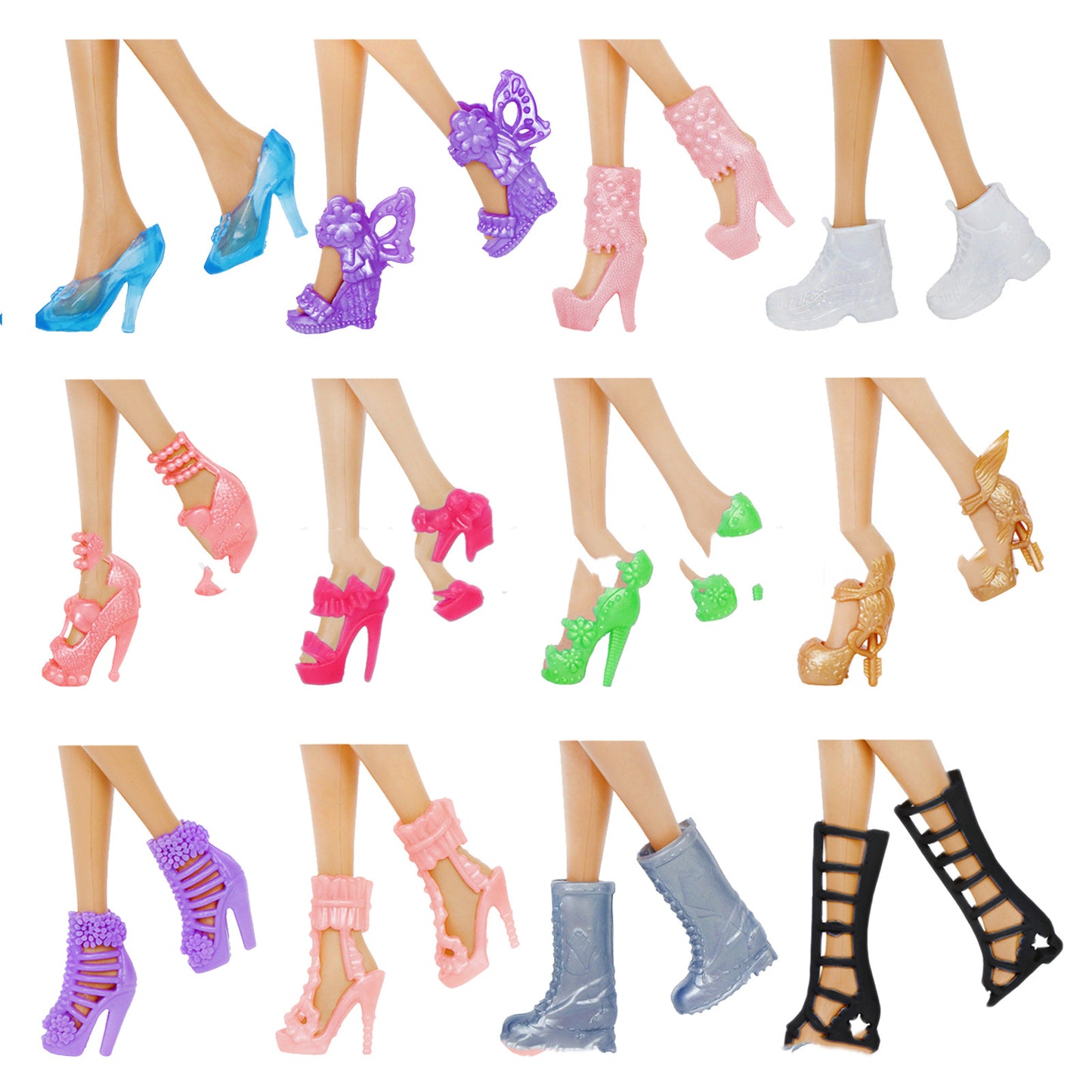 Doll Shoes Fashion Random High Heels Mid Short Boots