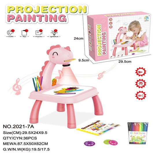 Children's projection painting table