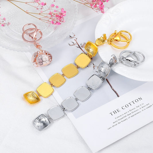 Photo Box Photo Keychain Angel Wings Pendant Vintage Photo Box Accessories Clavicle Chain