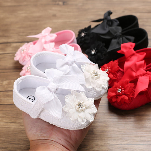 Li Haisheng Baby Shoes Spring And Autumn New 0-1 Year Old Female Baby Soft-soled Non-slip Princess Toddler Shoes One Generation