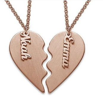 S925 pure silver love 1-2 couples jewelry personalized name customized necklace