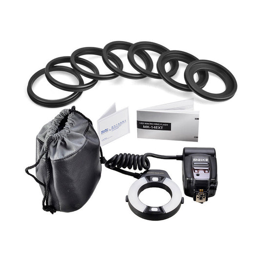 Meike MK-14EXT Ring Macro Flash Auto Metering TTL for Canon 5D4 SLR