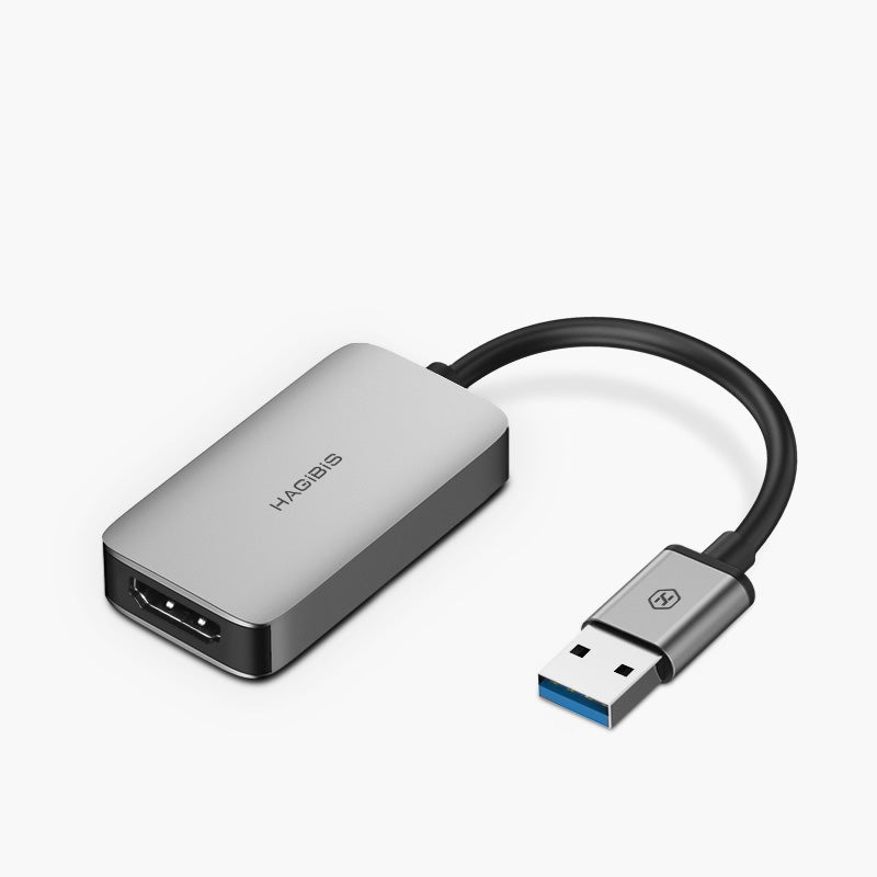 Hagibis USB 3.0 to HDMI-compatible VGA Adapter 4K HD Multi-Display 2in1 USB to HDMI-compatible Converter for Windows 7 8 0 OS