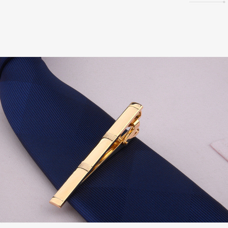 Metal Gold Tie Clip Business Dress Bridegroom Wedding Collar Clip