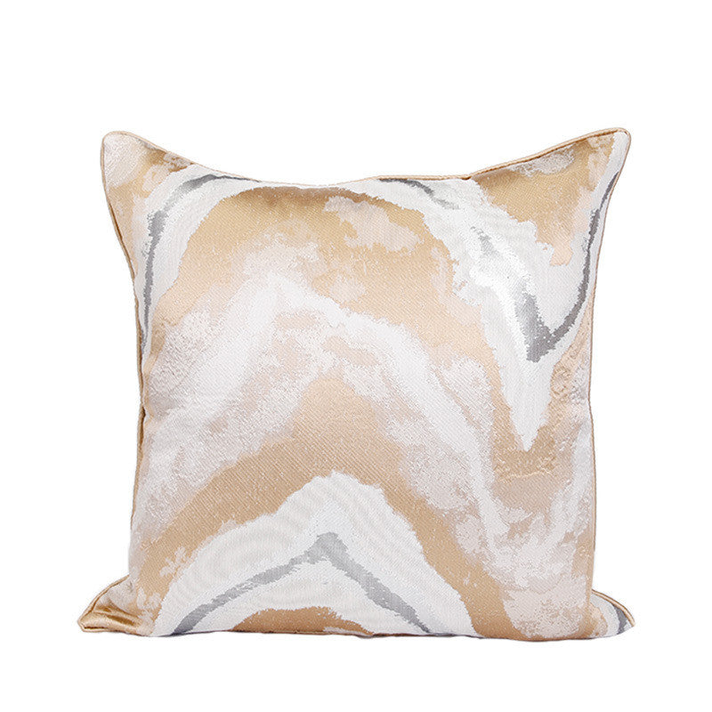 Modern And Simple Champagne Gold Light Luxury Backrest American Lumbar Pillow