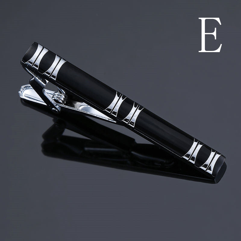 Bronze Polished Rubber Pattern Floral Tie Clip Fashion Business Men's Tie Clip