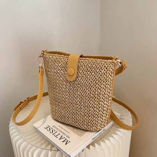Casual Fashion Woven Bucket Bag