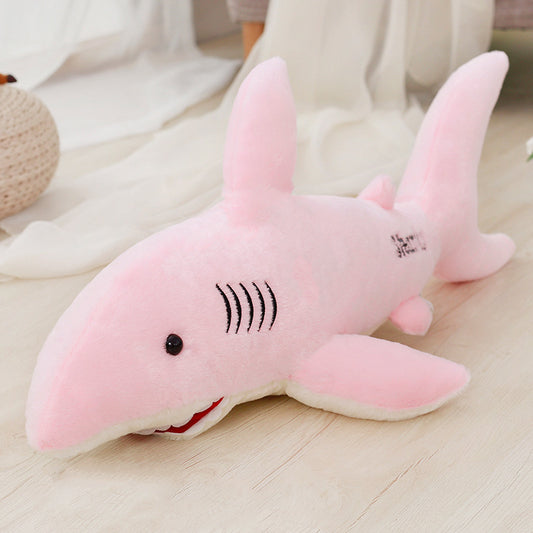 Large Pink Shark Soft Stuffed Plush Toy