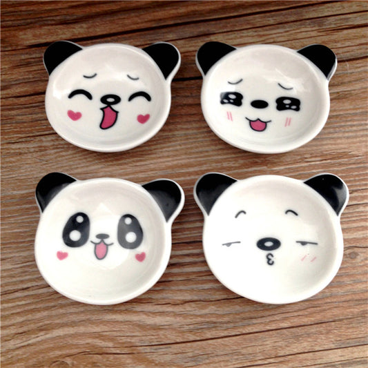 Ceramic Lesser Panda Sauce Dish Cute Expression