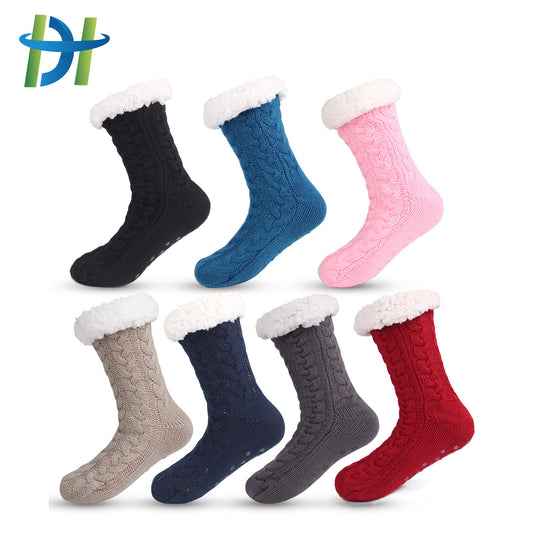 Autumn And Winter Fleece Warm Christmas Socks Dispensing Non-slip Home Floor Socks Cross-border Explosion-proof Slippers Socks Factory Direct Sales