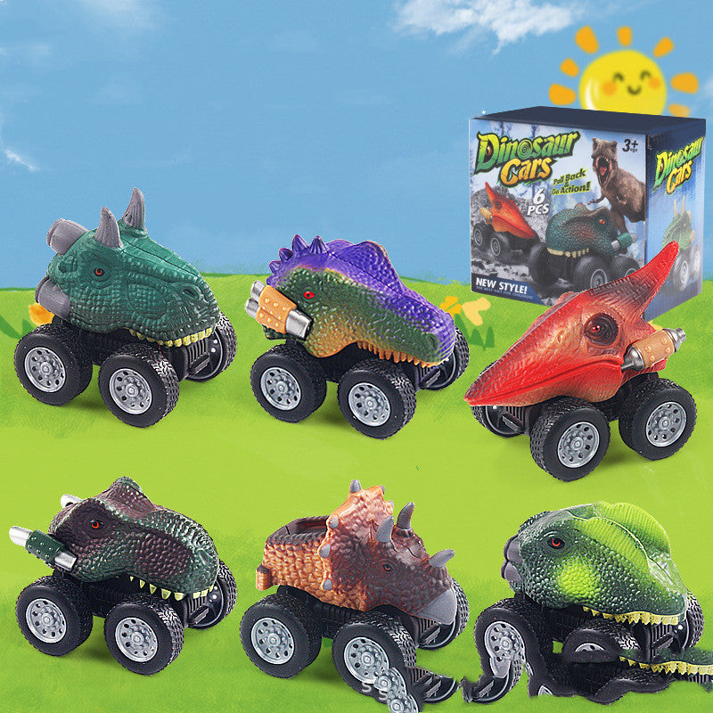 Simulation Dinosaur Model Mini Pull Back Car Inertia