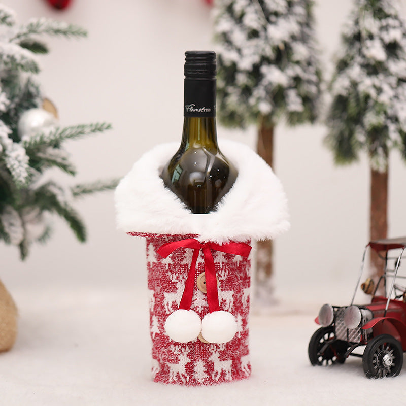 Christmas Wine Bottle Dust Cover Bag Table Decoration Home Decoration