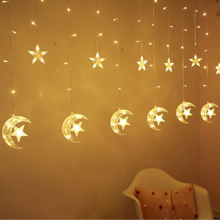 Christmas Curtain Room Led Decoration Love Lamp